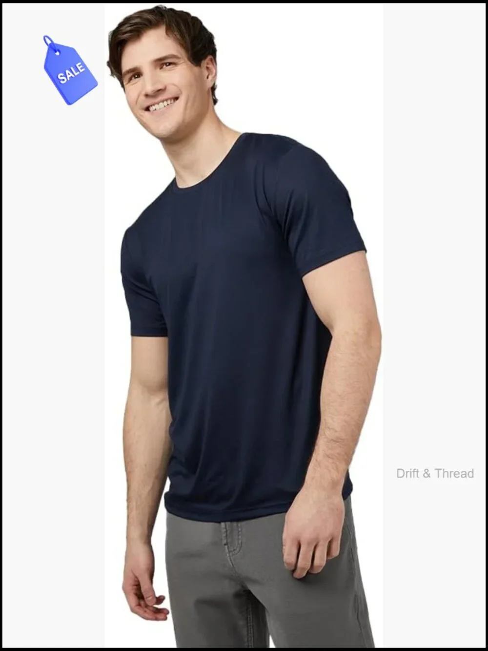Men's Cool Classic Crewneck T-Shirt, Anti-Odor, Quick Dry, Stretch